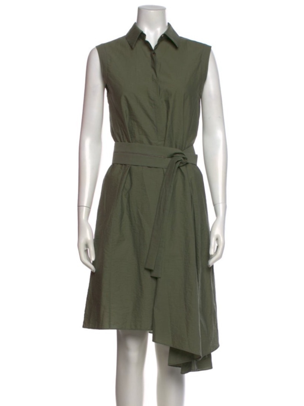 BRUNELLO CUCINELLI
Crispy Midi Cotton Dress with Monili Detail